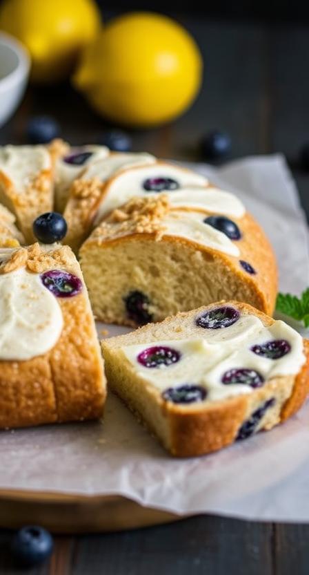 Lemon Blueberry Cream Cheese Sourdough