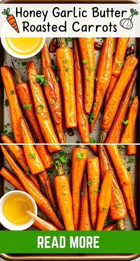 Honey Garlic Butter Roasted Carrots