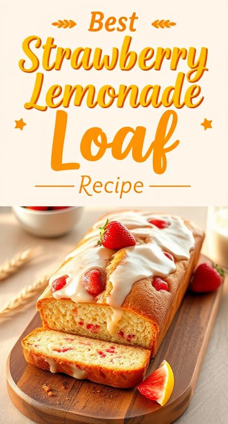 BEST Strawberry Lemonade Loaf