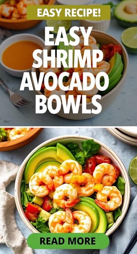 EASY Shrimp and Avocado Bowls with Mango Salsa & Lime- Chili Sauce
