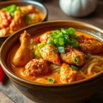 Fiery Chicken Ramen with Creamy Garlic Sauce