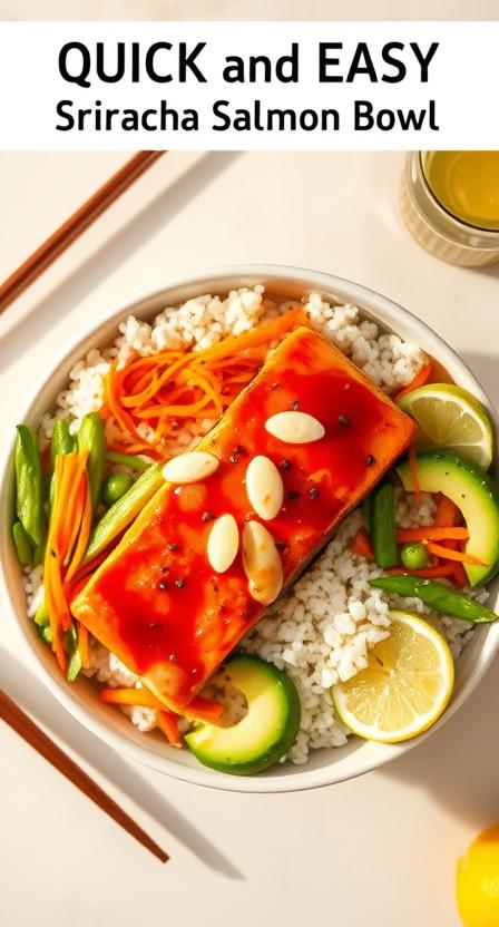 QUICK and EASY Sriracha Honey Salmon Bowl