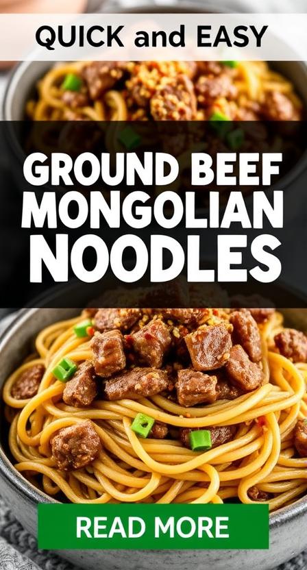 Ground Beef Mongolian Noodles